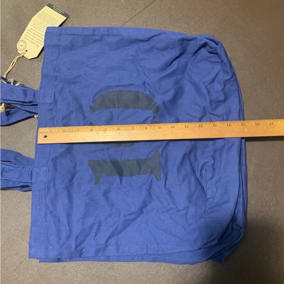 Lot Of 5 FEED 10 lightweight and foldable classic tote organic cotton Blue Nwt - Picture 5 of 9